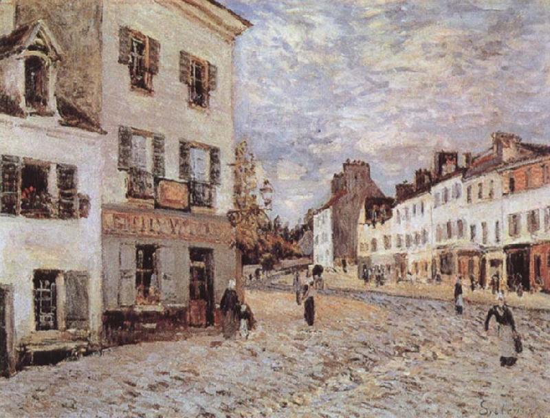 Alfred Sisley Market Place at Marly Norge oil painting art
